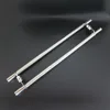 2019 Hot Sale Stainless Steel H Type Mirror Ring Polished+Satin Glass Door Handle Long Pull Handles for Wood & Glass Doors