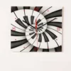 Abstract Piano Keys Design Tempered Glass Wall Clock For Home Decoration