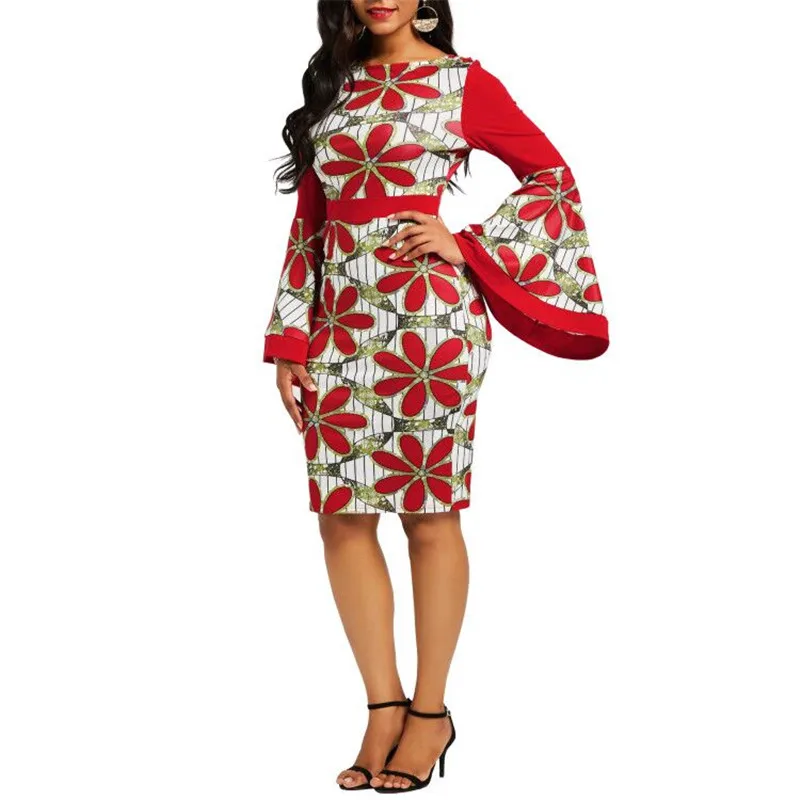 Traditional African Dresses for Women Dashiki Elegant Slim Africa Clothes bodycon plus size Party Dresses Skirts