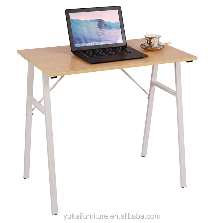 Simple Design Wooden Computer Desk Metal Leg Laptop Desk Writing Desk