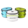 Sinovoe two layers square double wall lunch box stainless steel inner
