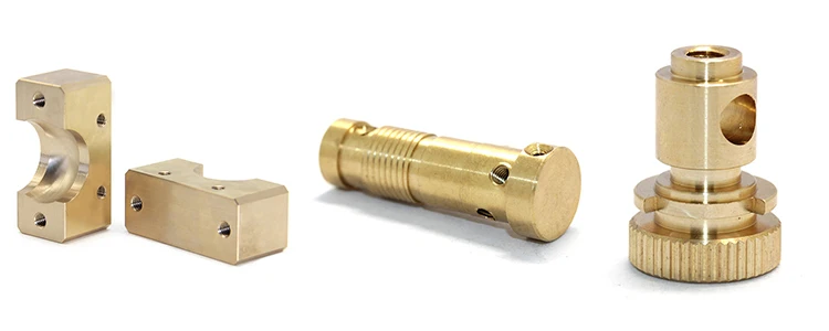 High quality custom turned brass micro machining parts, CNC milling machined brass parts