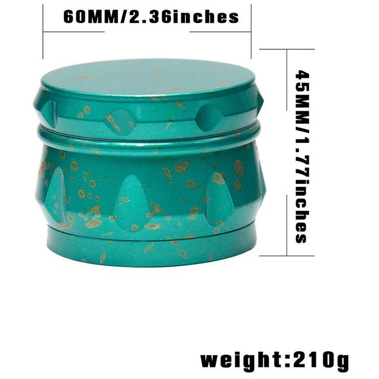 Customized Promotional gift engraved logo 63mm four layer zinc alloy drum smoke weed mill herb grinders