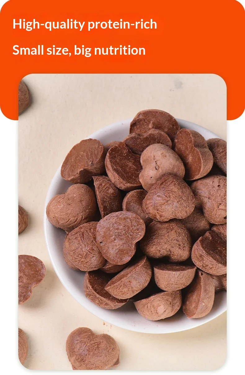 Freeze-dried Rabbit Blood Cat & Dog Snacks-Little Love Universal Formula for Beautiful Hair & Fat Gills Made in Qingdao factory