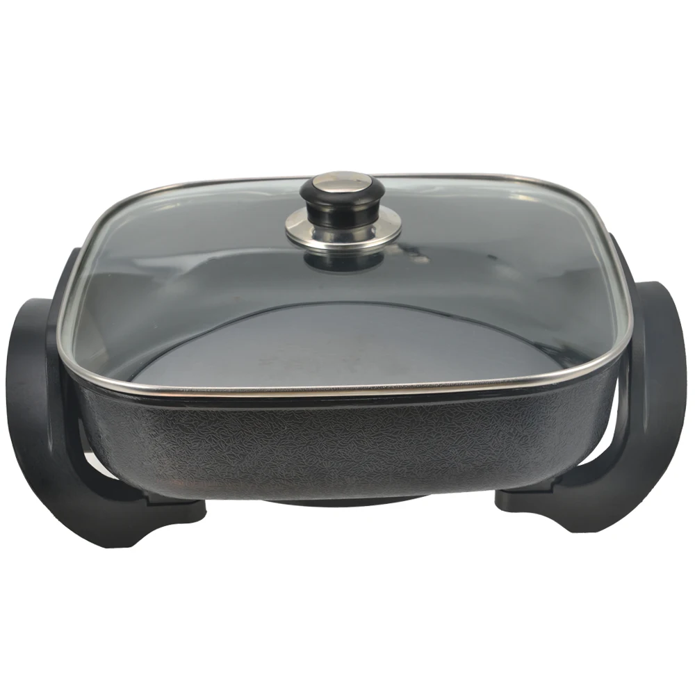 Electric Grill Pan Hot Pot Cooker Electric Cooking Pot Smokeless Bbq