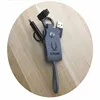 on sale Mini KeyChain Micro USB Cable For iPhone 8 7 For Lighting USB Charger Cable Portable leather key chain cable