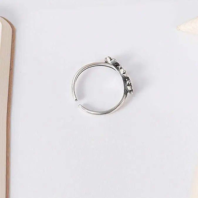 All-Match Men And Women Thai Silver Opening Couple Models Plated 925 Sterling Claw Ring