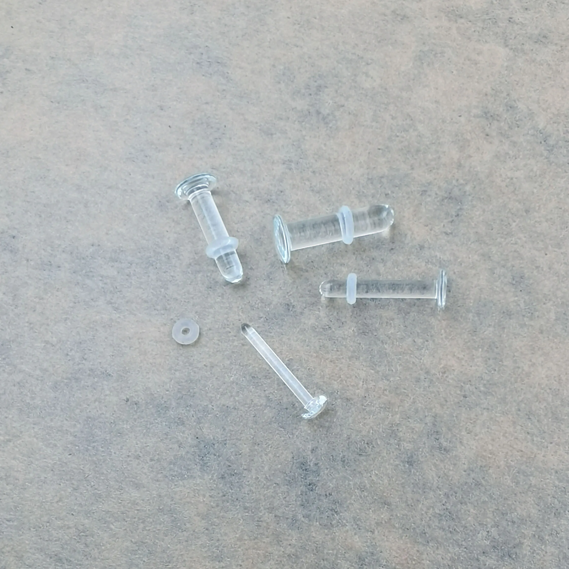 Ear Piercing Glass Jewelry Clear Retainer Piercing Initial Nose Rings