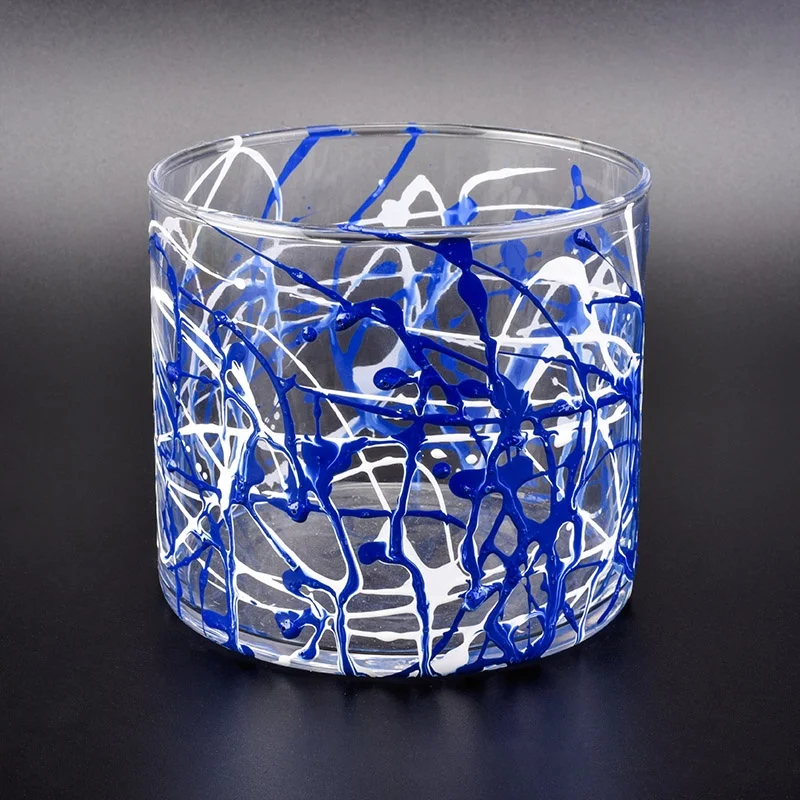 Clear christmas glass candle holder home decor
