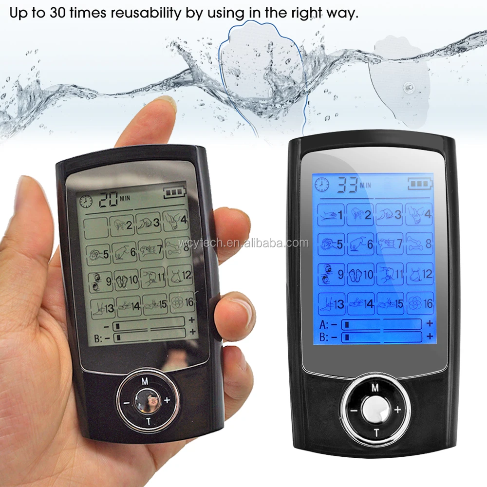 4 Electrode Pads 16 Modes Rechargeable Electronic Pulse Massager For