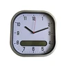 multifunction square LCD wall clock with date and temperature display