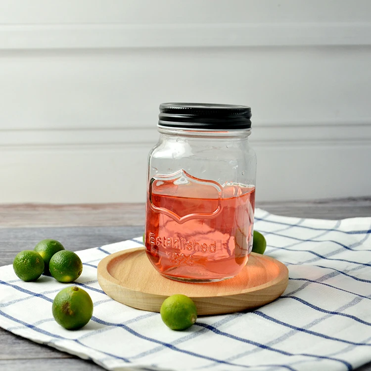 Wholesale Different Size Glass Mason Jar Wide Mouth Glass Drinking Jar