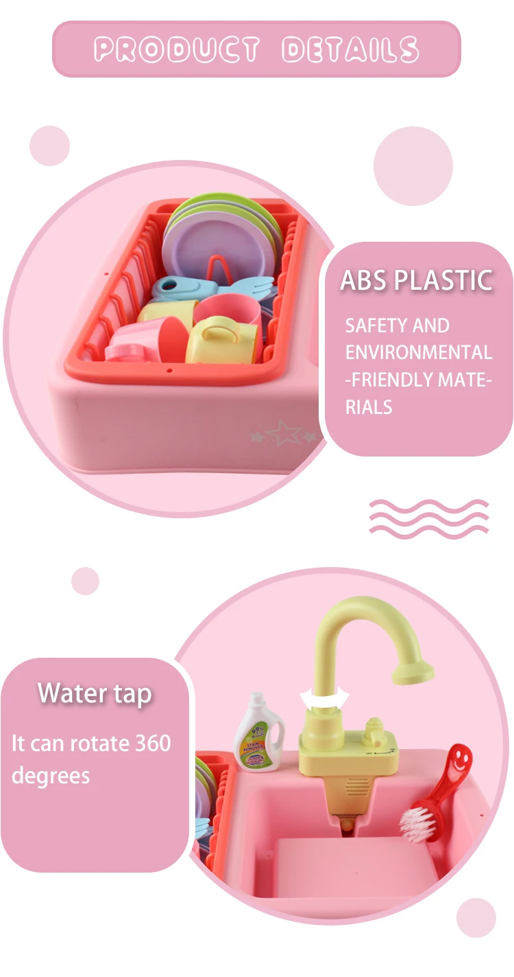 Household Little Wash Basin Suit Mini Plastic Pool Sink Pink Spraying