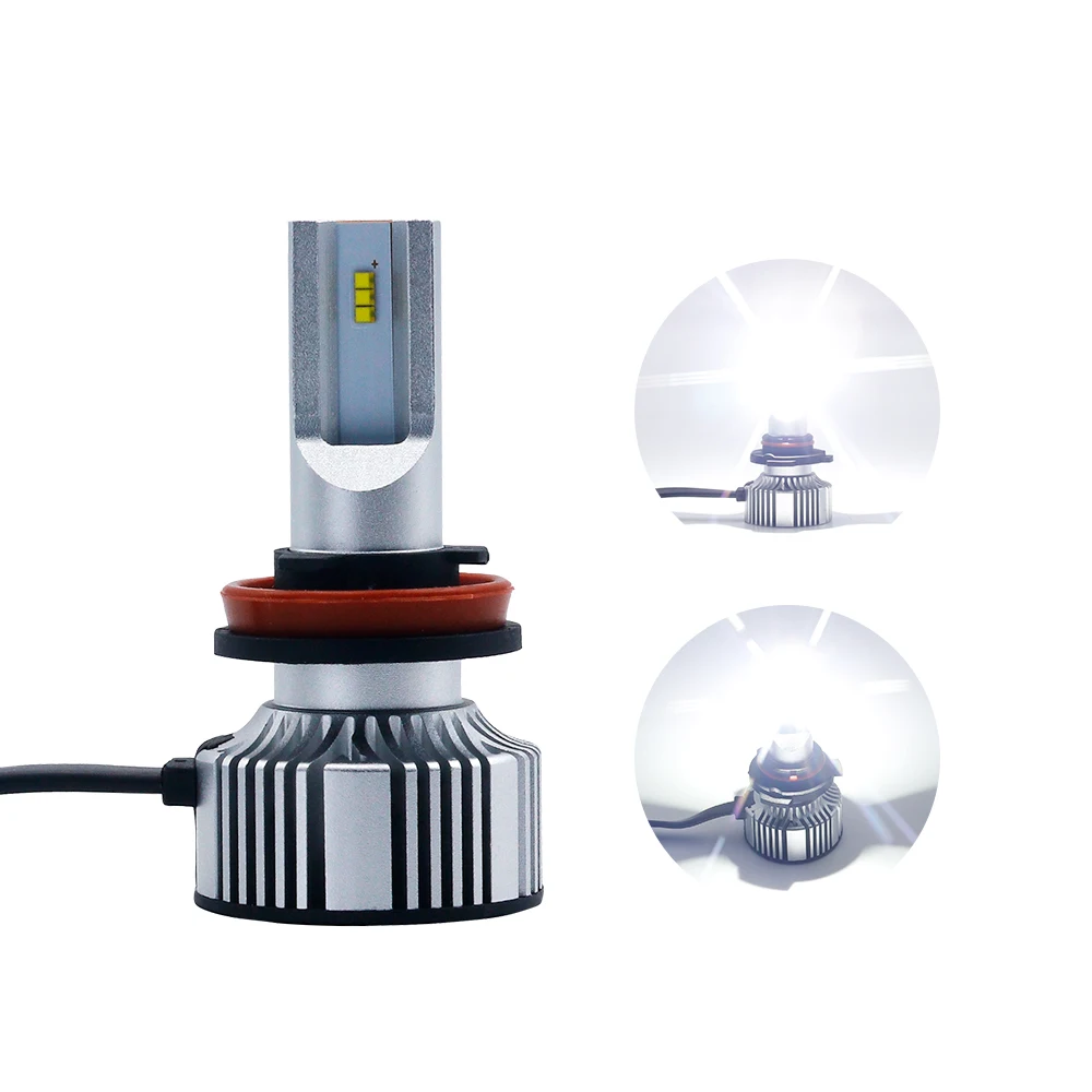 Aurora Super Bright 1+1 Design Led Headlight Bulbs One Piece Car Lamps Mini Design H8 H9 H10 H11 Model