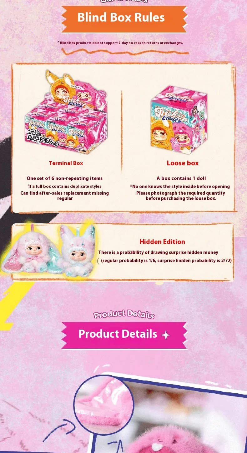 WAKUKU Official Trendy Frozen Rabbit Fox Series Popular Mystery Boxes ...