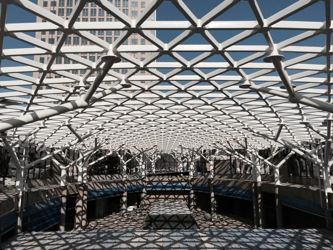 Prefab Steel Truss Structure Glass Skylight Roofing Shopping Mall