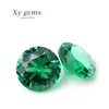hot sale high quality10mm raw jewelry round names green nano emerald gemstone