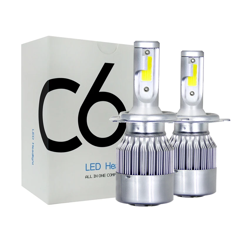 ADT 9v 16v 36w 8000 lumen C6 headlight led H7 car lights h4 canbus cob led  headlight