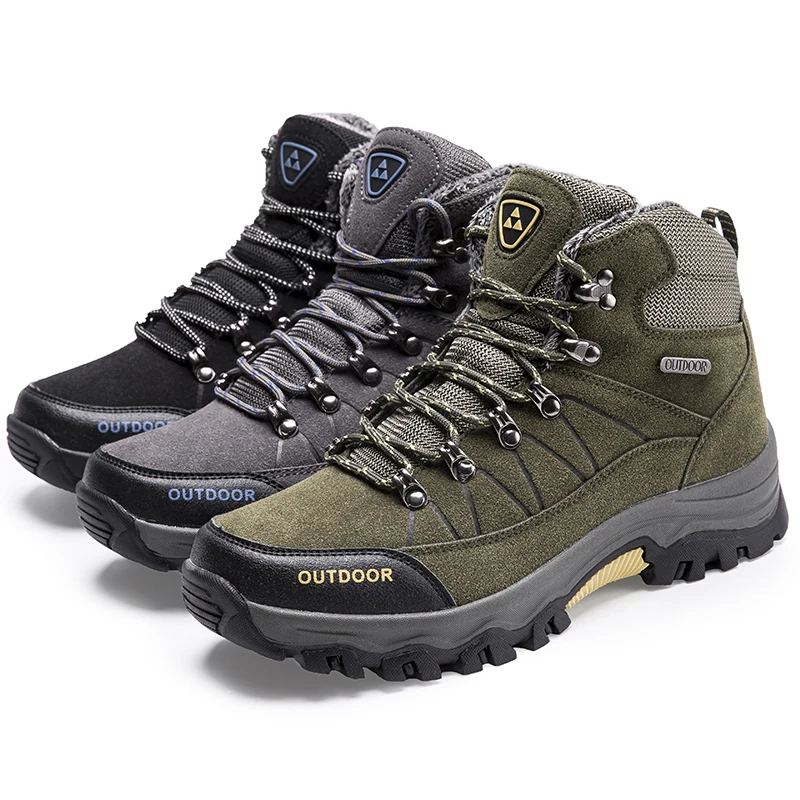 
Mens Climbing Mountain Boots Outdoor Waterproof Anti-slip Trekking Mountaineer Shoes man Hiking shoe 