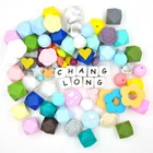 China Manufacturer 12Mm Silicone Bow Beads Metallic Color Hexagons 17Mm Silicone Beads