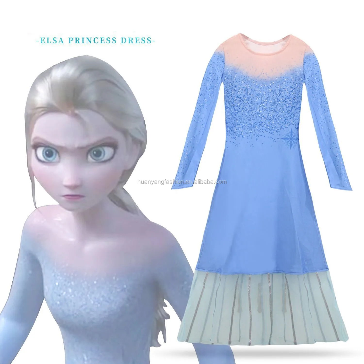 Hya94-disfraz De Frozen Para Niñas,Monos De Princesa Elsa,Para Fiesta De  Cumpleaños,Novedad De 2019 - Buy Elsa Vestido De Elsa De Frozen Congelada  Elsa Product on 