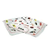 Novelty Food Patterns Mens 100% Silk Design Printed Pocket Squares White Sushi Combo Custom Handkerchief