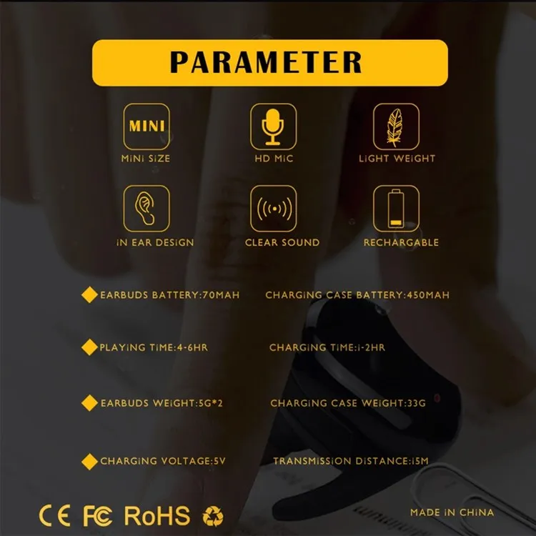New arrival 191 TWS True earbuds wireless headphones with clear sound charging box - ANKUX.COM