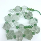 Wholesale natural crystal green crystal diamond face Tower chain DIY