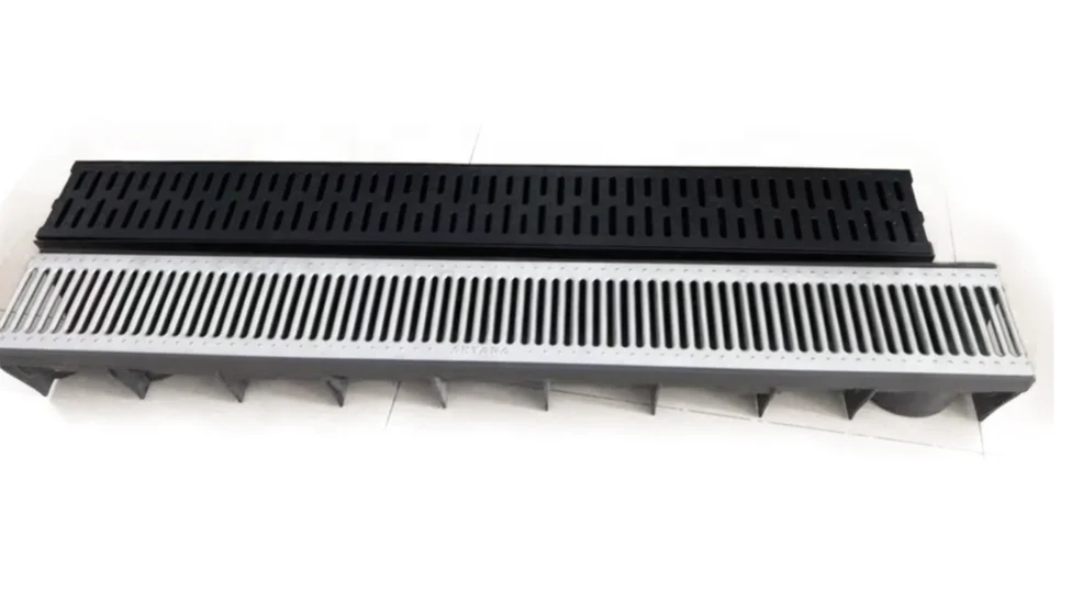 Pvc Floor Drain System Road Drainage Pipe Drain Cover Black Linear