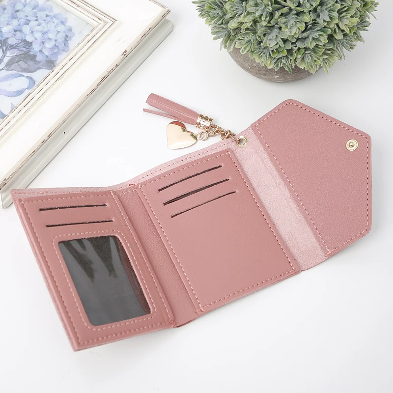 Mini Women's Wallets Short Wallet for Women and Girls Mini Coin Purse  Ladies Small Wallet Female Leather Card Holder