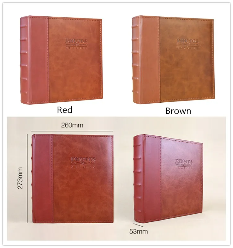 Custom Wholesale 13x18cm 200 Photos Pu Leather Book Bound Photo Album