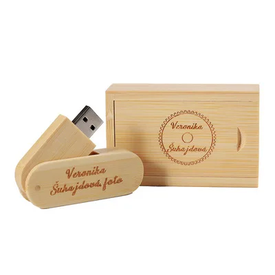 Factory Bamboo Custom U Disk USB 2.0 3.0 Flash Drive Promo Gift USB Stick With Wood Box 500MB 2GB 8GB 32GB 64GB 128GB - ANKUX.COM