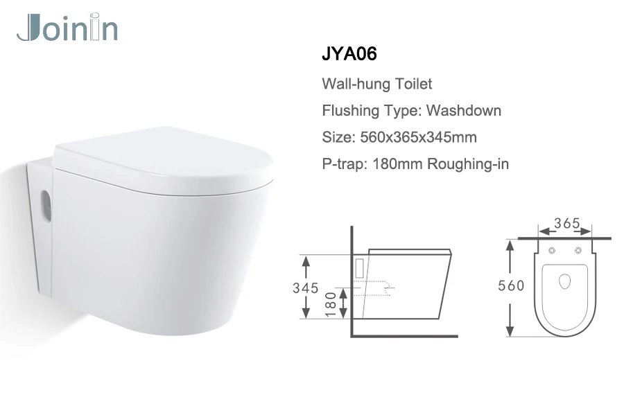 JOININ chaozhou Sanitary Ware Water Closet Ceramic round wall hung toilet JYA06