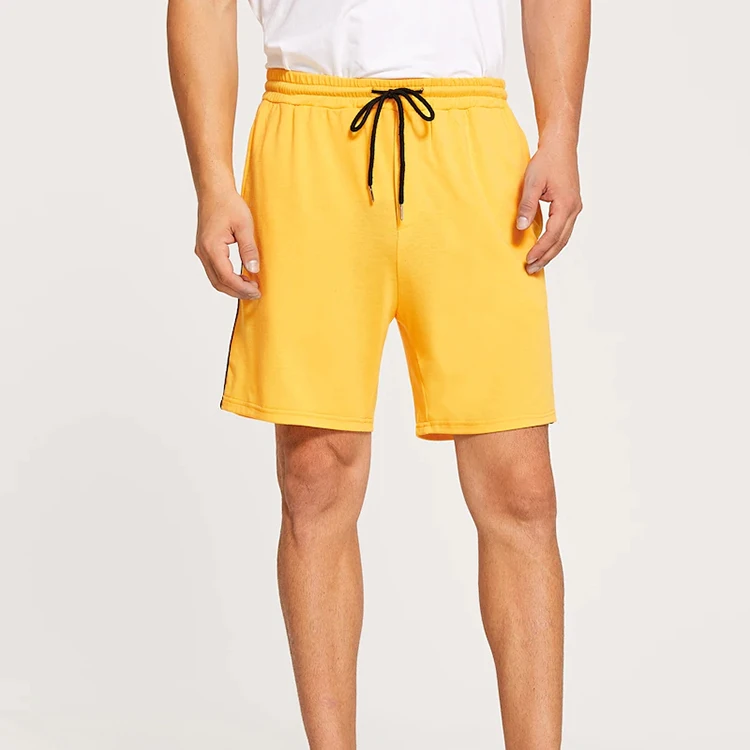 yellow sweat shorts mens