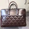 Vikeduo Hand Made Men's Classics Best Seriously Stylish Dark Brown Business Style Man Genuine Leather Briefcase Bag