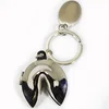 3D Silver Plated Metal Fortune Cookie Keychain For Souvenir Gift