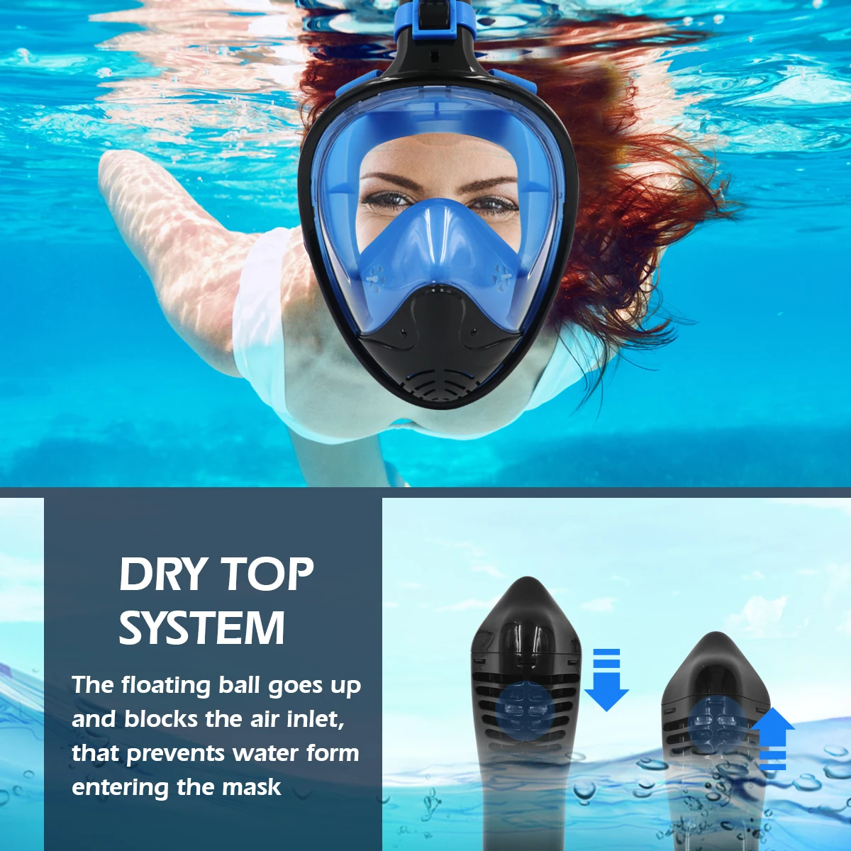 UK Anti-Fog Full Face Diving Swimming Sports Snorkel Mask Foldable Adults Kids 