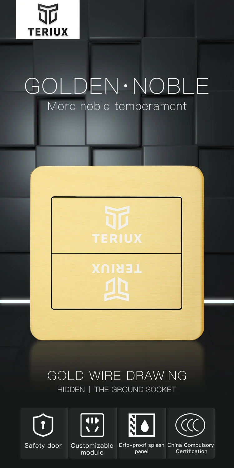 multi function standard brass electrical power supply 16A hidden socket box