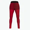Fitness customized fabric drawstring running red jogger breathable sweat pants