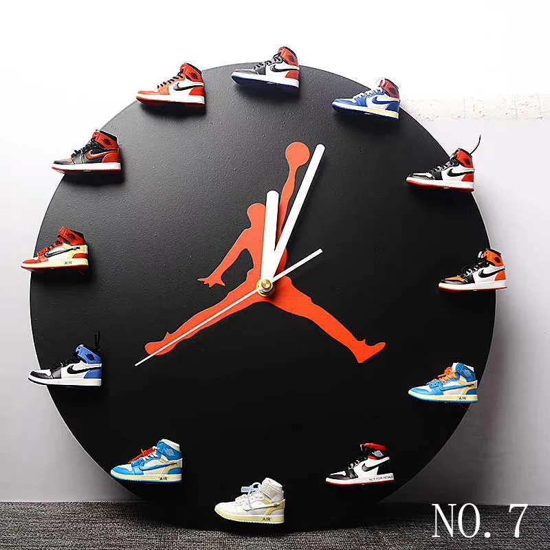 clock with mini sneakers