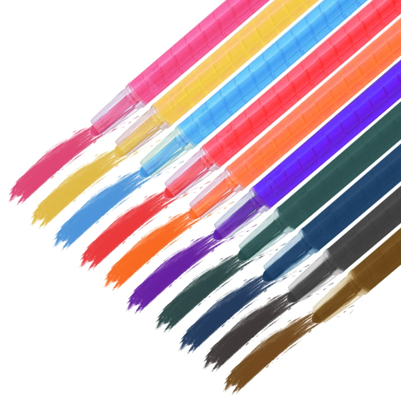 Twistable Crayon Set Nontoxic10 Color Plastic Crayons Drawing Smoothly