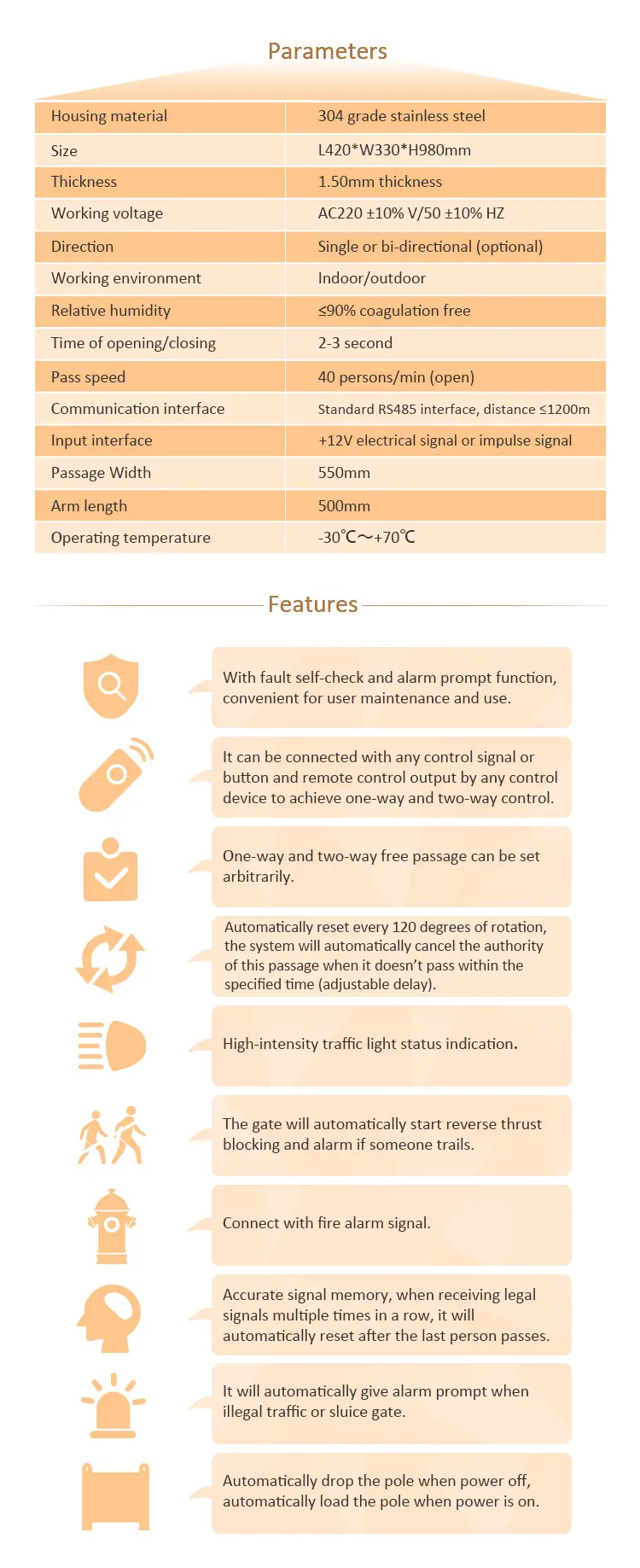 card reader tripod turnstile