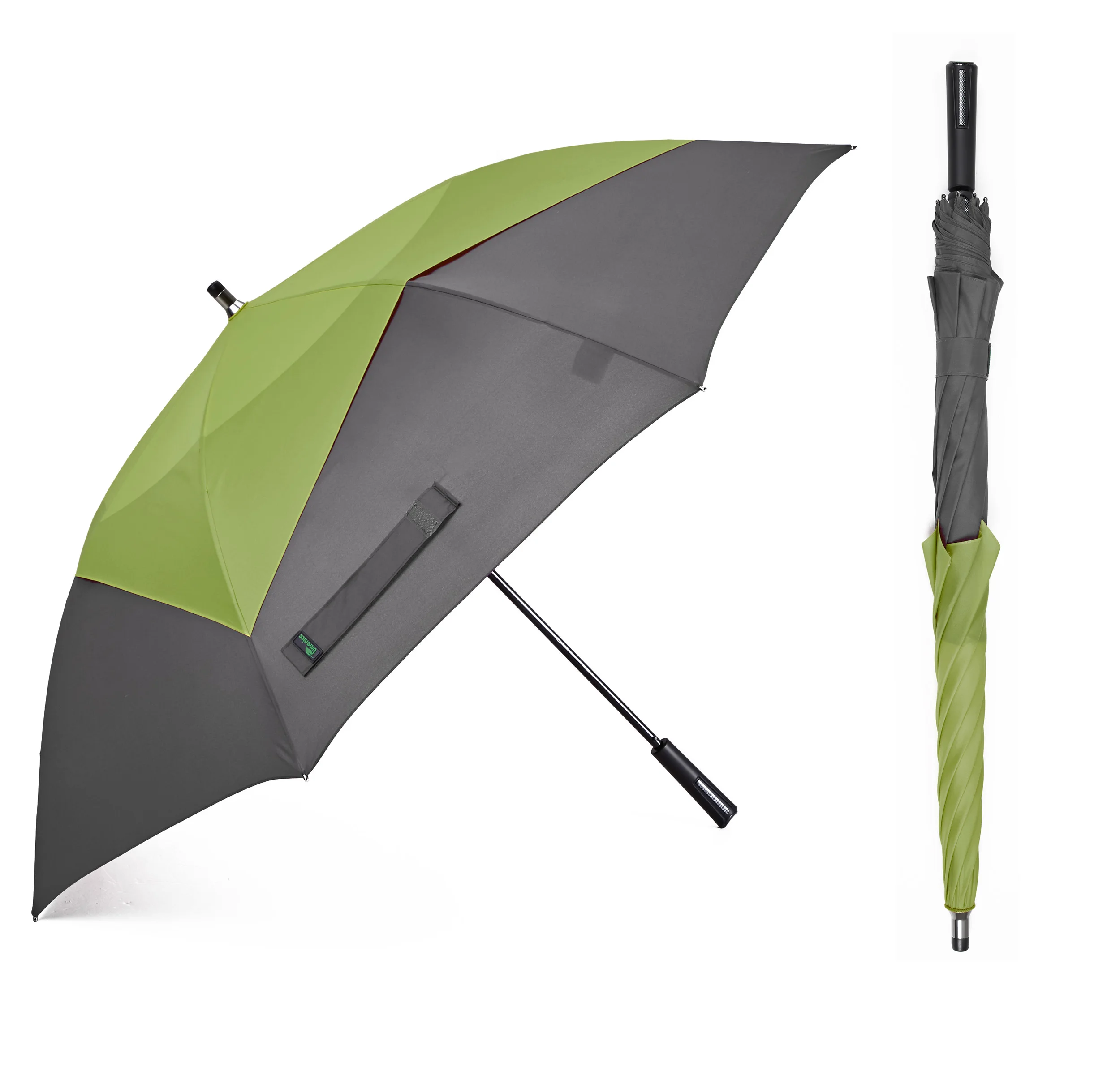 高品质30英寸双层风力通风孔风雨棚专利高尔夫伞