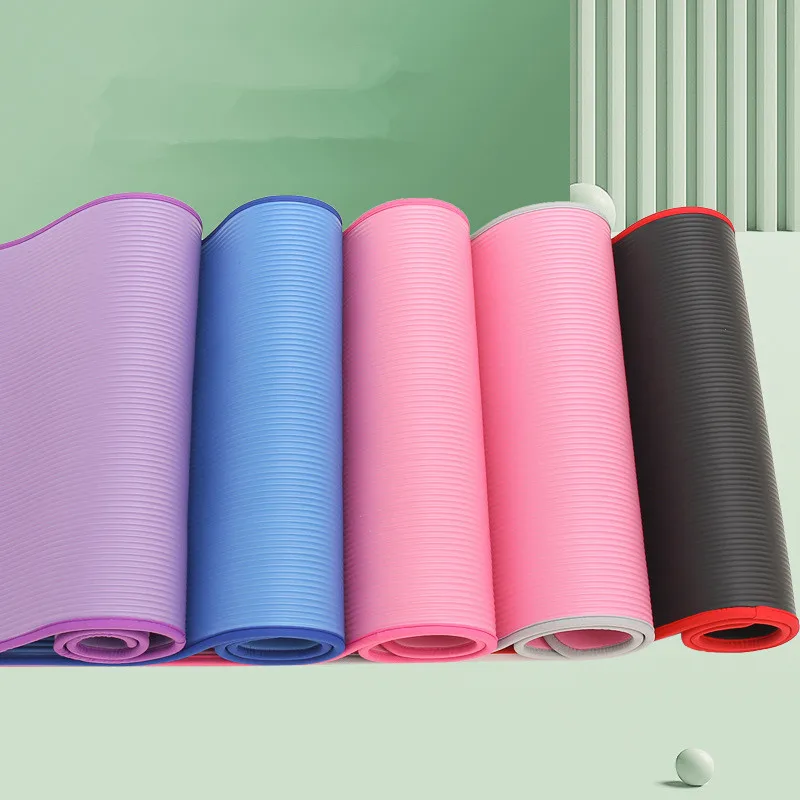 Hot Sale 10mm Thickness Nbr Yoga Mat With Edgingcovered Protection Gym
