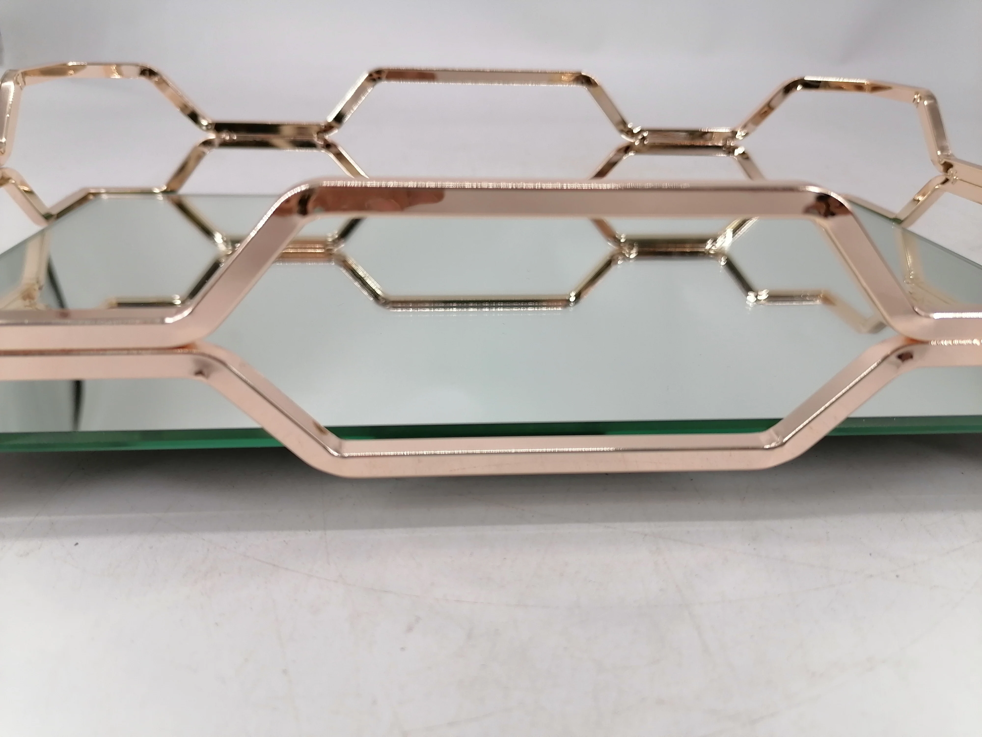 Mirror Tray Vanity Trays Metal For Dresser Bathroom Bedroom Countertop