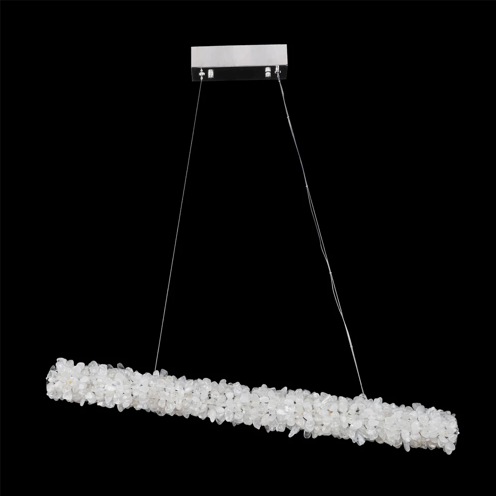 Modern hanging decorative long LED pendant light chandelier for home hotel living room