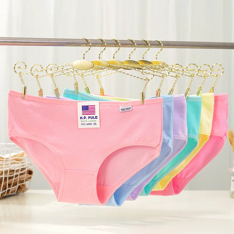 Wholesale Women's Large Size Solid Color Cotton Underwear Buy