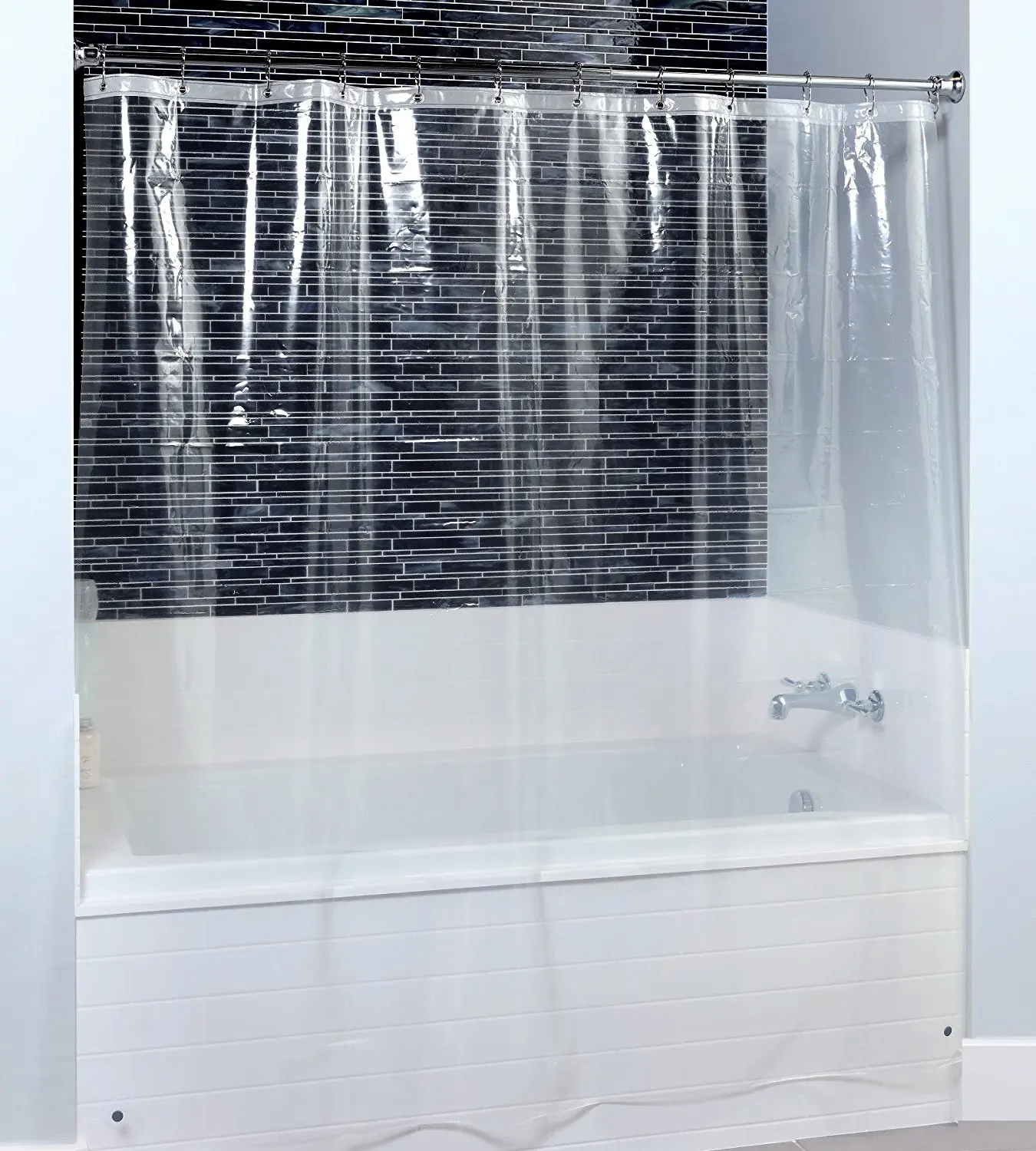 Mildew Resistant Antibacterial Peva 6g Shower Curtain Liner,72x72