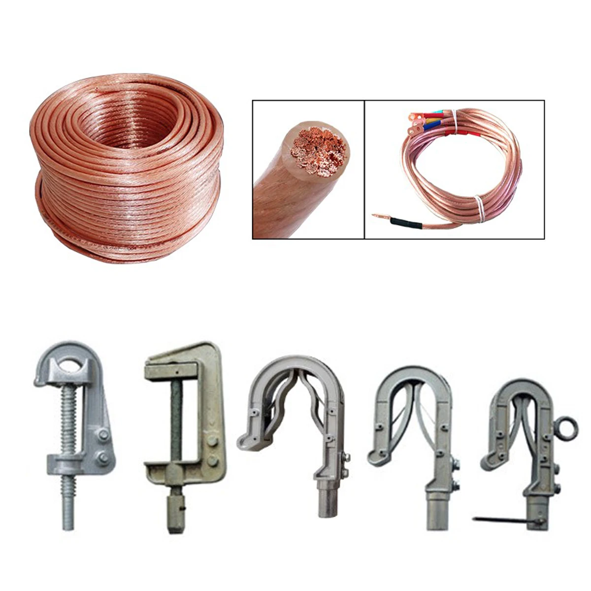 Grounding Welding Earth Clamp With Copper Wire And Earthing Rod - Buy ...