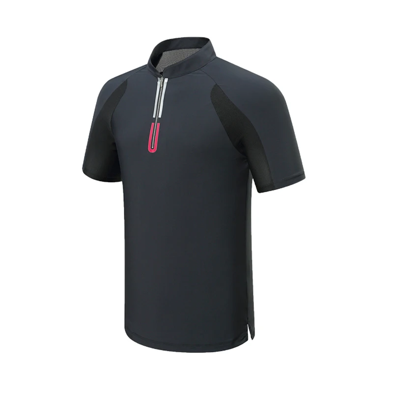 Wholesale 1/4 Zipper Pullover Golf Apparel Men Golf Polo Shirt Short Sleeve Polo T Shirt Buy T